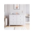 thumbnail image 3 of Bingirl Commode à 6 Tiroirs, Commode Moderne avec Tiroirs Profonds et Poignée Ronde en Nickel, Armoire de Rangement en Bois pour Chambre, Salon, Couloir, 3 of 8