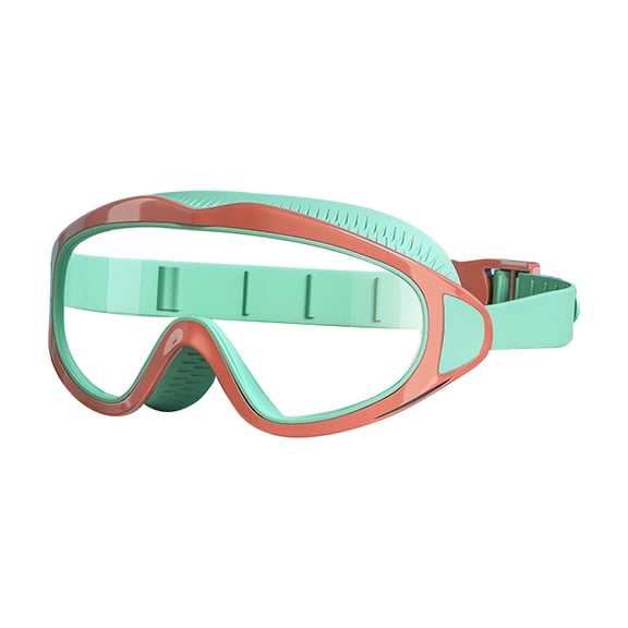 Deeceymbur Waterproof Swimming Goggles Cap HD Large Frame UV Protection Adjustable Strap for Ages 6-14