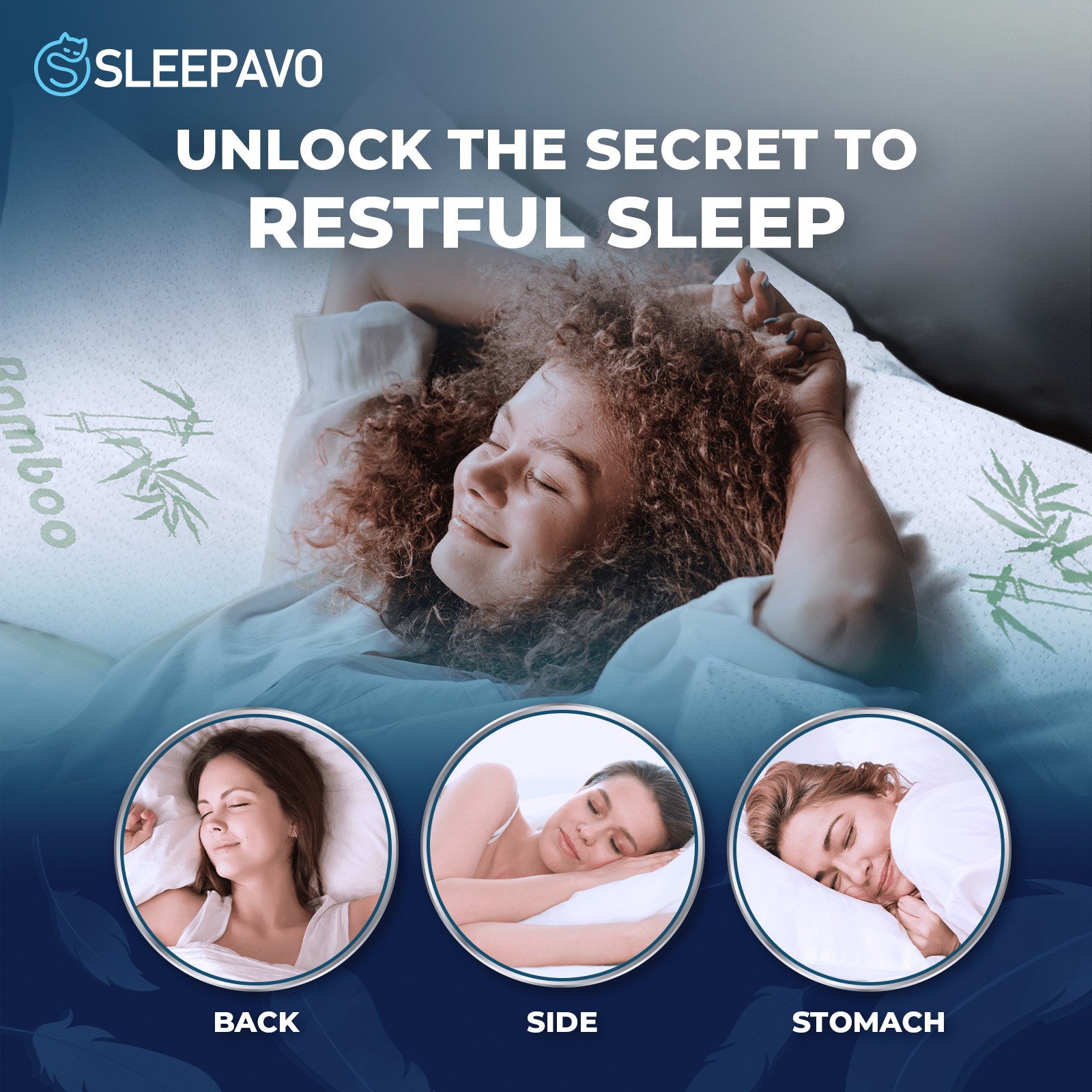 Sleepavo Adjustable Cooling Pillows Queen Size Set of 2 - Extra Soft Shredded Memory Foam Best Pillows for Sleeping - Back, Stomach, Side Sleeper Firm, Comfy Cool - 2 Pack, Rayon Derived from Bamboo