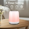 thumbnail image 5 of UniMall White Noise Sound Machine for Sleep Portable Sound Machine with 30 Soothing Sounds 12 Night Light Colors 4 Timer Sleep Machine for Baby Adults, Smart App Control, Touch Control, 5 of 14