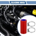thumbnail image 2 of Unique Bargains 1 Set 25mm 0.98" ID 76mm 2.99" Length 0° Red Blue Car Silicone Hose with Clamps, 2 of 7