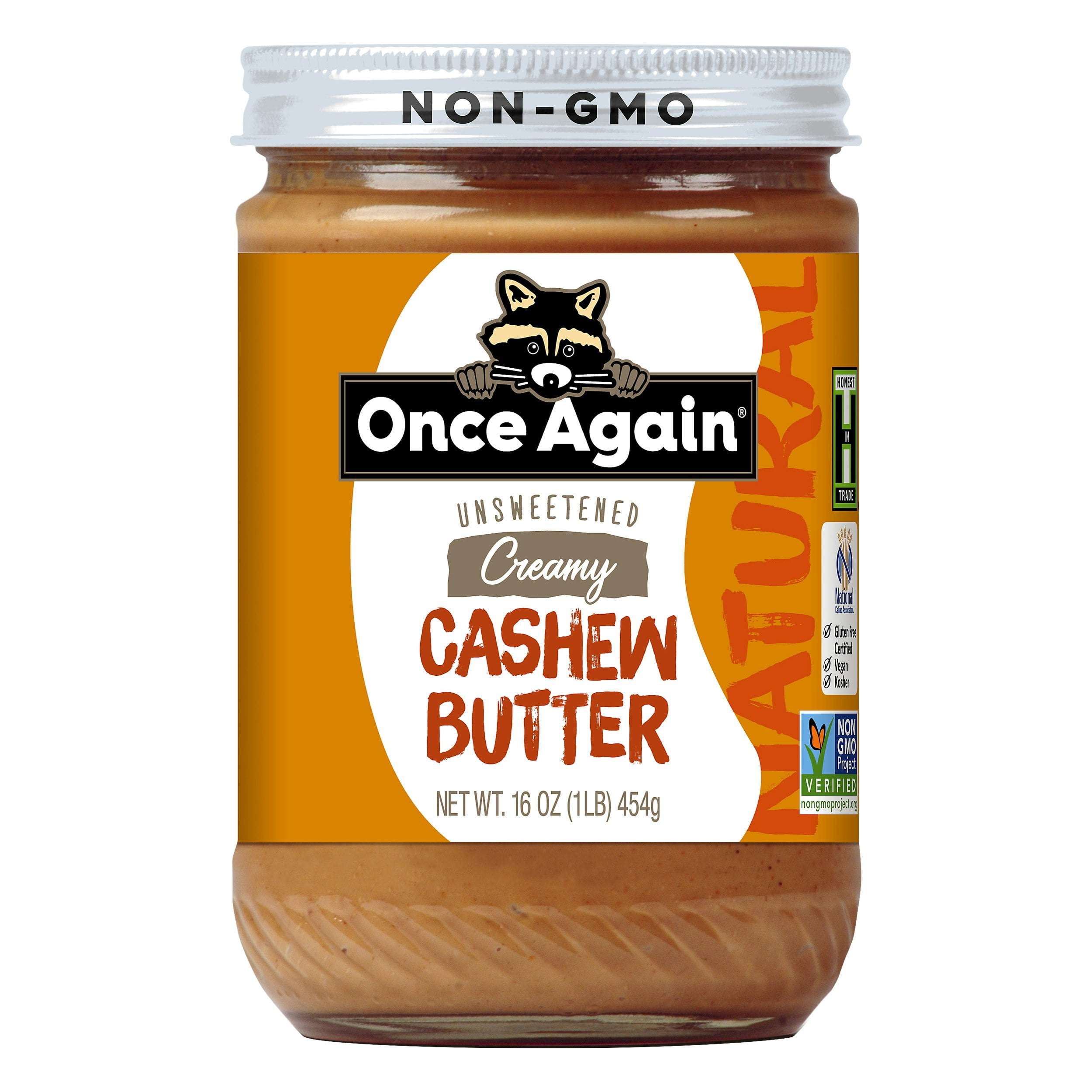 Once Again Butter Cashew Unsalted 16 oz (Pack Of 6)
