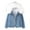 White, variant on Clearance LYXSSBYX Jackets for Women Casual Fall Women Warm and Versatile Spliced Lamb Hair Thickened Plush Denim Jacket with A Hat Thickened Plush Collar