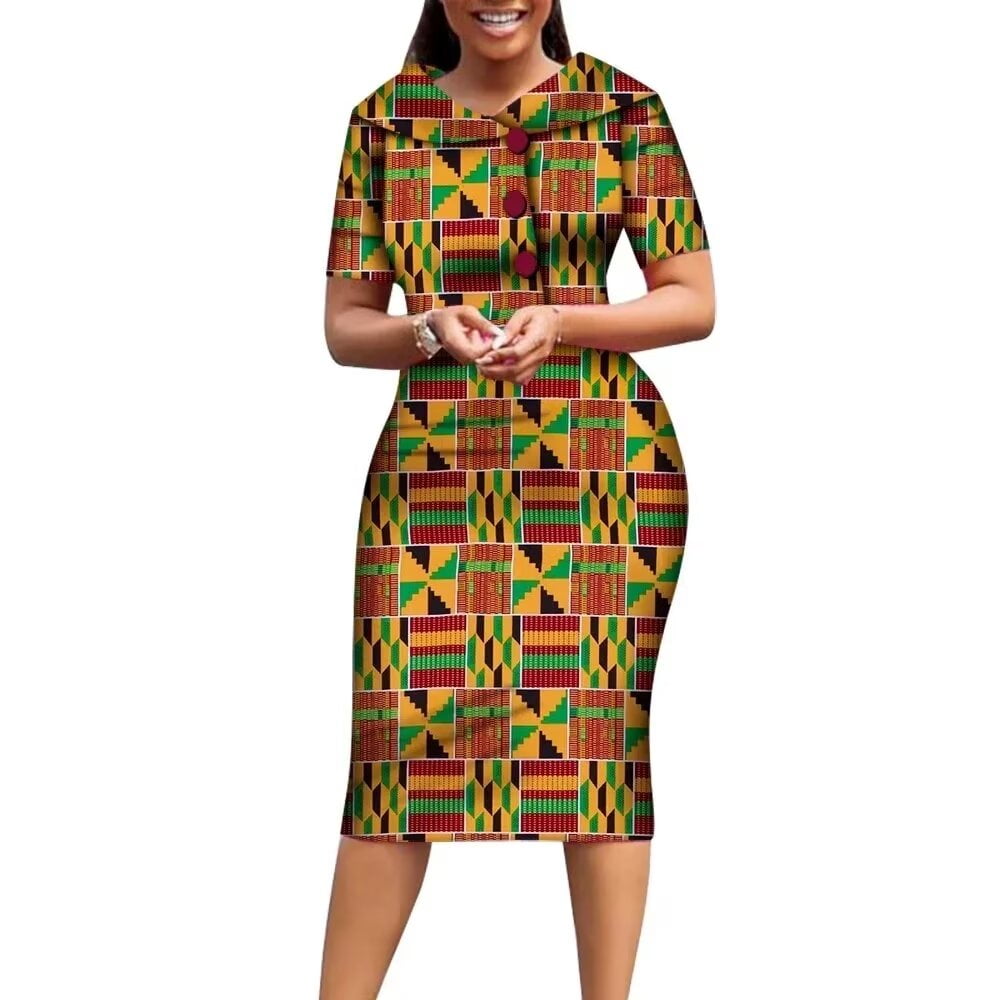 African Print Dresses for Women Short Sleeve Dashiki Nigeria | Ubuy