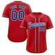 thumbnail image 3 of Camiseta de béisbol para hombre y mujer, camiseta personalizada del equipo, camiseta estampada con nombre y número de persona, ropa deportiva de hip hop a rayas, camiseta de béisbol, 3 of 5