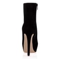 thumbnail image 4 of YDN Women Classic Platform Stiletto High Heel Booties Round Closed Toe Side Zip Ankle Boots Winter Office Dressy Shoes Size 11 Black, 4 of 4