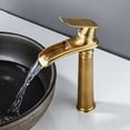 thumbnail image 2 of Grifo de baño alto antiguo, grifo de lavabo en cascada retro, fregadero de latón, grifo de baño monomando con caño alto, grifo mezclador para baño, 2 of 5