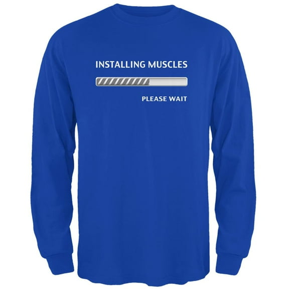 Installing Muscles Royal Adult Long Sleeve T-Shirt - 3X-Large