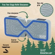 DMT Trac Two-Stage Knife Sharpener with Precision Tungsten Steel and Ceramic Sharpening System and Integrated GPS Topographical Ergonomic Grips for Perfect Sharpening on The GO!