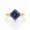 Rose Plated, variant on Princess Cut Solitaire Blue Sappire Engagement Ring Split Band Ring Anniversary Gift for Her Stackable Promise Ring Sapphire September Birthstone Ring