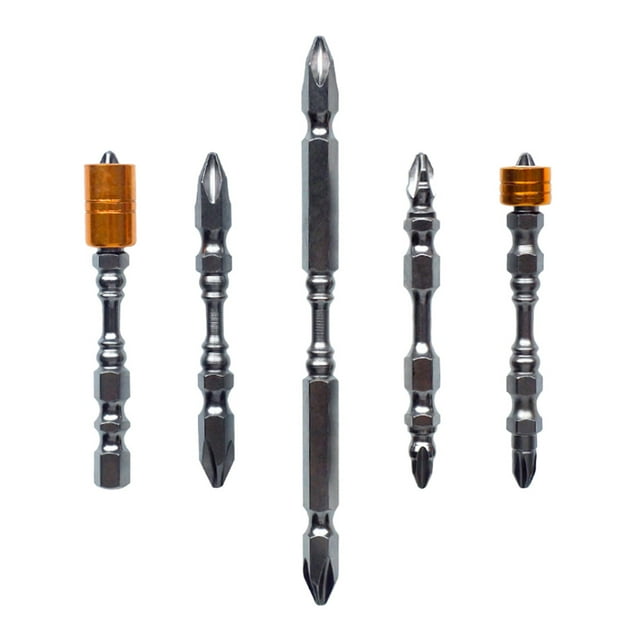 Amdohai 5PCS Electric Power Driver Bits Kit Metal PH2# Cross Screw Screwdriver Bits Set