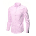 thumbnail image 1 of Camisa blanca de manga larga para hombre, informal, formal, de negocios, de corte entallado, estilo coreano, camisa de trabajo profesional, planchado sin arrugas, 1 of 4