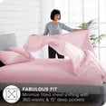 thumbnail image 3 of Ivy Union Microfiber Sheet Set - Breathable - Deep Pocket, Full XL, Light Pink, 3 of 6