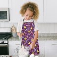 thumbnail image 4 of Purple Dinosaurs Dino Roar Pattern Kids Aprons for Girls and Boys,Adjustable Neck Strap Toddler Aprons for Kids Cooking Baking, 4 of 6