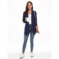 thumbnail image 6 of JWD Womens Casual Lightweight with Pocketes Long Sleeve Open Front Cardigan Navy Blue-XX-Large, 6 of 6