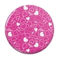 thumbnail image 1 of Cute Hearts Love Pattern on Pink Kitchen Refrigerator Locker Button Magnet, 1 of 5