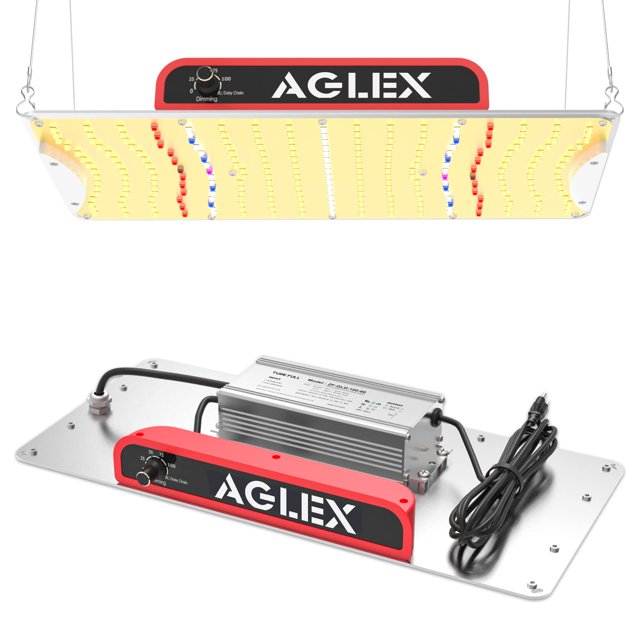 Lámpara LED de cultivo AGLEX K1000 de 100 W, espectro completo, regulable