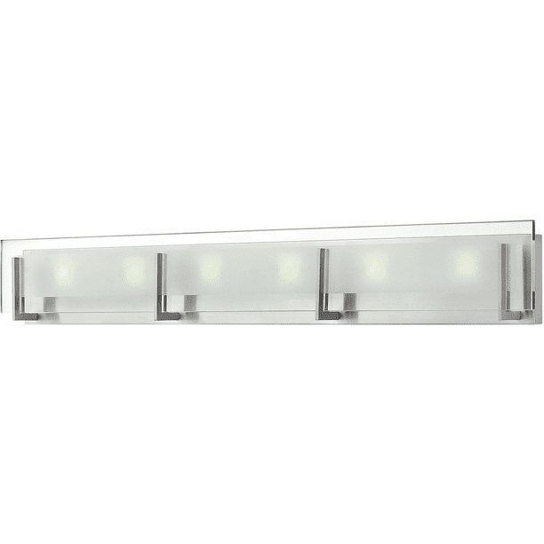 Bathroom Vanity 6 Light Fixtures With Brushed Nickel Finish Steel Material Lcp 60 Bulb 38 252 Watts Com Bathroom Vanity 6 Light Fixtures With, 6 Light Bathroom Fixture Brushed Nickel