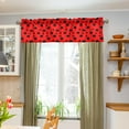 thumbnail image 2 of Cantonnières à Pois Rouges Coccinelle pour Fenêtres, Cantonnières de Rideau Occultant pour Tringle de Fenêtre de Cuisine, Salle de Bain, Salon, 54 Pouces L x 18 Pouces H, 2 of 6