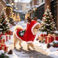 thumbnail image 6 of Christmas Pet Costume for Small Medium Dogs and Cats, Holiday Hoodie Outfit with 3D Print, Adjustable Drawstring, Stretch Fabric Party Dress Up, Multiple Sizes, Easy On and Off, 6 of 7