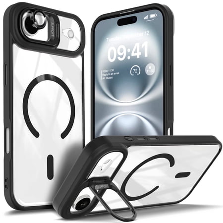 NGB SUPREMACY For iPhone Air Case Built-In Camera Guard Kickstand Lens Protector Wireless Charging MagSafe/Qi Magnetic Car Mount Apple iPhone Air Phone Case Cover