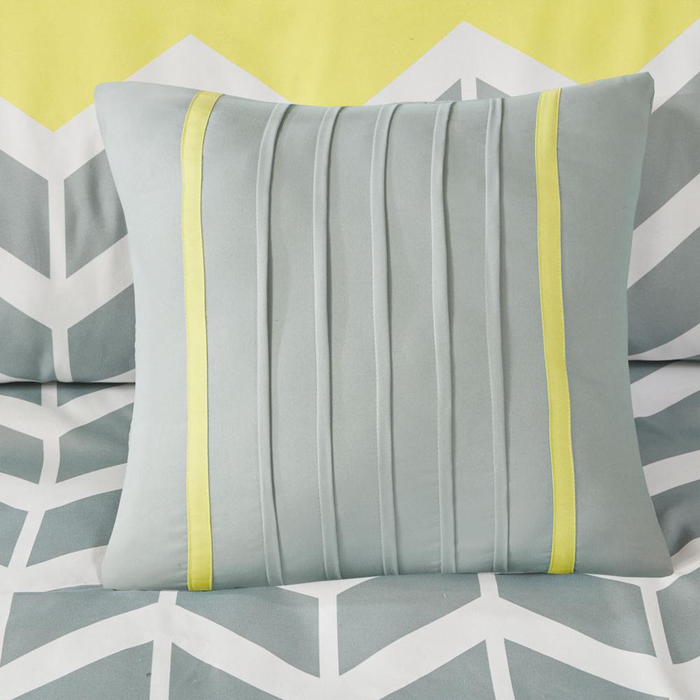 Home Essence Apartment Darcy Yellow Chevron 4 Piece Duvet Cover Set, Twin/Twin-XL - image 5 of 8