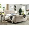 thumbnail image 2 of Bowery Hill Fabric Sand Beige Sleigh Bed King Tufted 85"W x 100"D Unassembled, 2 of 4
