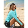 thumbnail image 5 of Sociala Women Two Piece Rash Guard Long Sleeve Swim Shirt and Shorts UPF 50+ Quick Dry 2 Piece Bathing Suit, 5 of 13