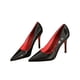 thumbnail image 1 of Zapatos de tacón alto y fino con punta en punta y suela roja para mujer, sexys, negros, de 8, 10 y 7 cm, para boda, 34, 9 cm, 1 of 5