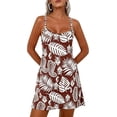 thumbnail image 5 of PRETTYGARDEN Women's Summer Dresses Casual Print Spaghetti Strap Sleeveless Sundress Beach Vacation Cover Ups, 5 of 10