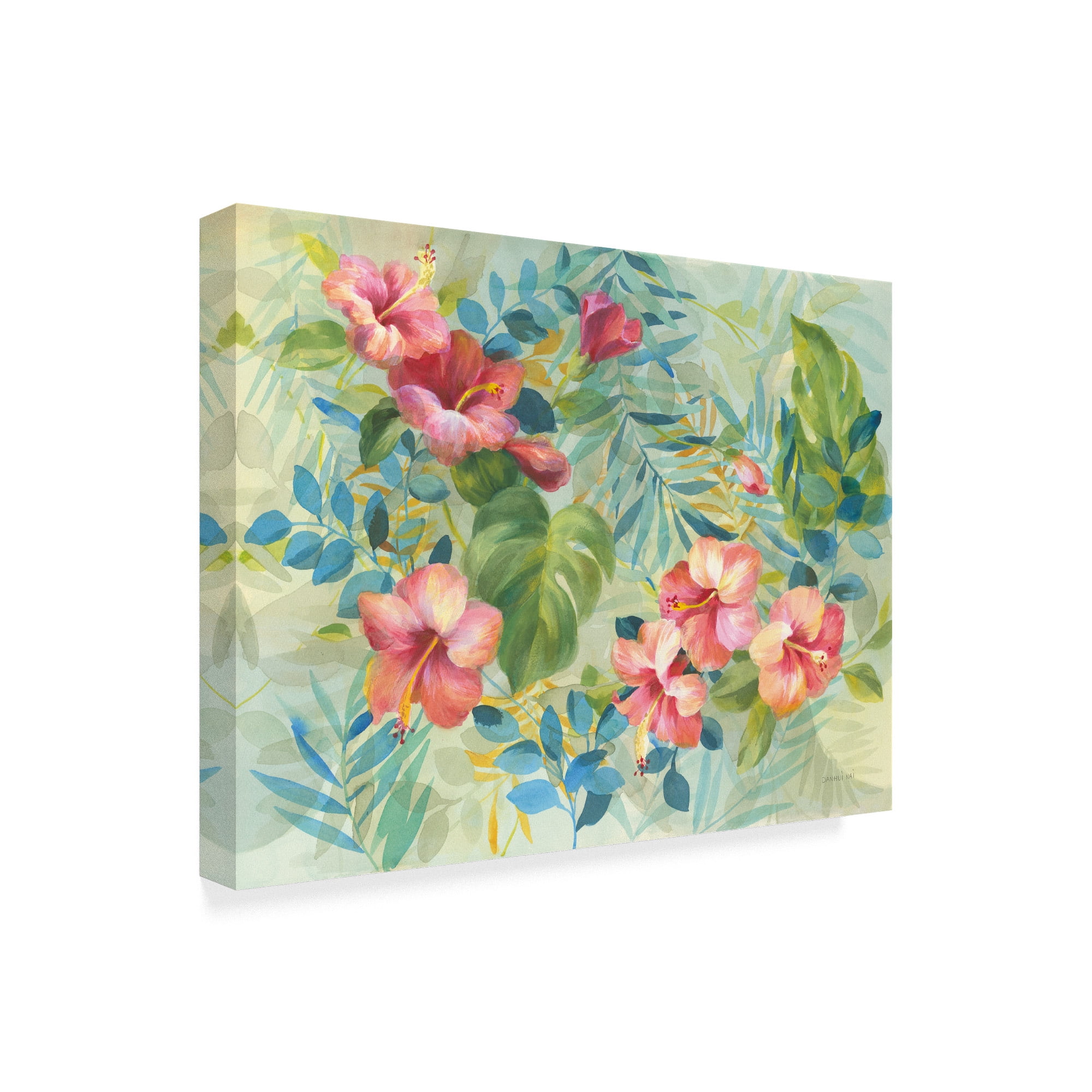 Trademark Fine Art 'Hibiscus Garden' Canvas Art by Danhui Nai