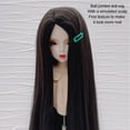 thumbnail image 3 of Peluca De Muñecas, 1/4 De Reemplazo De Cabello Largo Y Liso Peluca De Muñeca Peluca Para Bebés Para Niñas DIY Trimable Suave Temperatura De Seda Bola De Seda Muñeca, 3 of 7