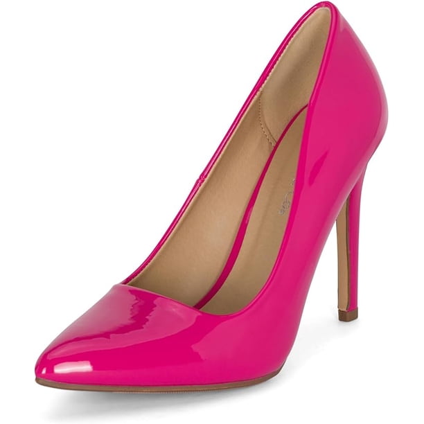 Chariot & Co: Mall- Womens Pointed Toe Stiletto Pumps - 4" Heels, Wedding  and Dress Shoes Heel (Hot Pink Patent, 6) - Walmart Business Supplies