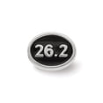 thumbnail image 2 of Reflection Beads Sterling Silver Black Enameled Marathon Mile in Frame Charm, 2 of 6