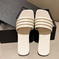 thumbnail image 7 of Fnooota Womens Flat Sandals , Open Toe Slip On Holiday Casual Summer Shoes Sandals White Size 7, 7 of 7