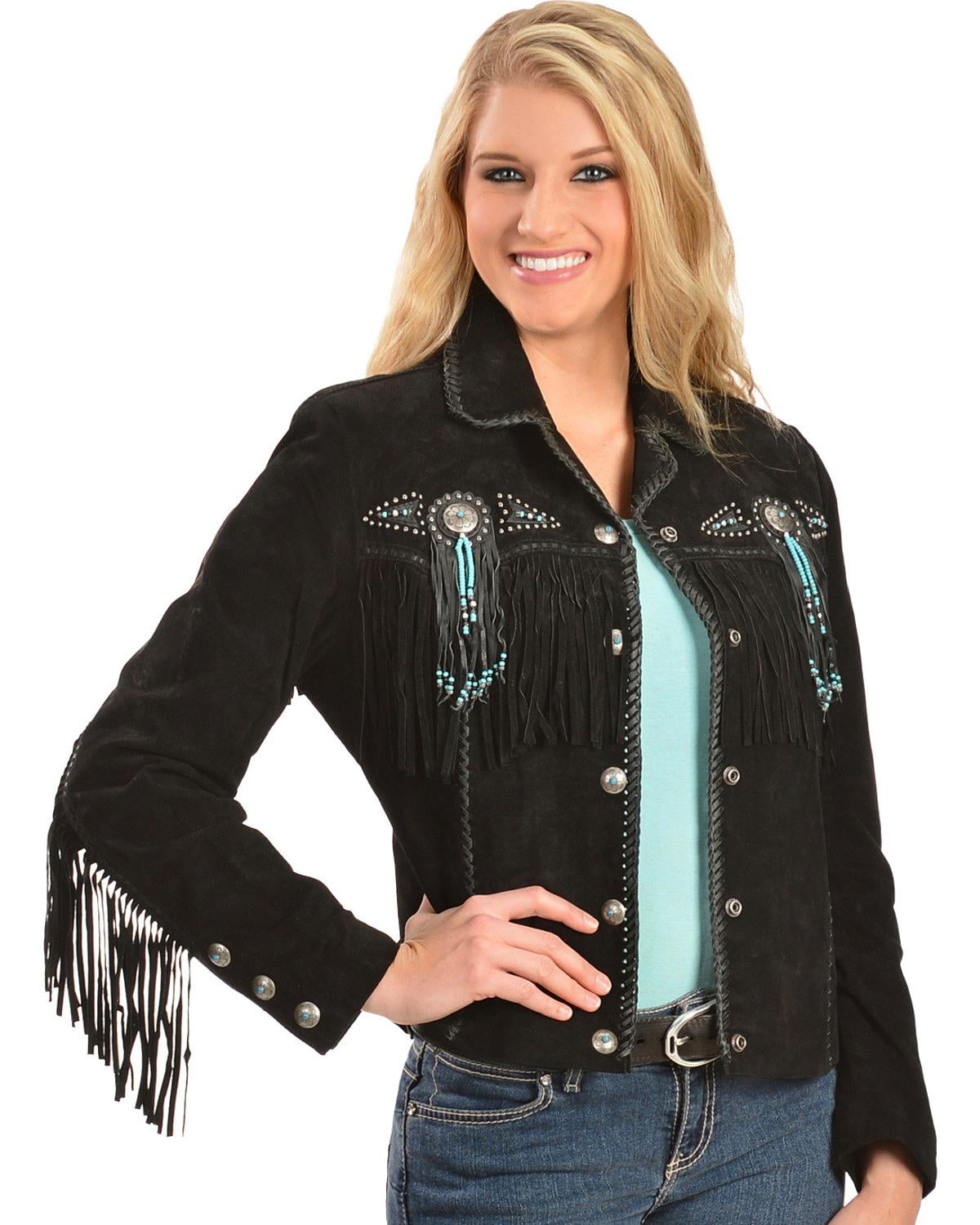 Scully Leather - Scully Women's Fringed Suede Leather Jacket - L152-27 ...
