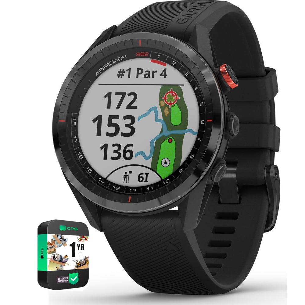 Garmin Approach S62 GPS Golf Watch (Black Bezel/Black Band) W  