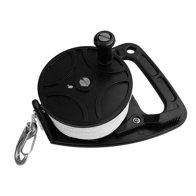 Carrete de buceo Zulema de plástico negro compacto