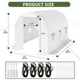 thumbnail image 3 of Uforic Large Walk-in Greenhouse for Plant Gardening with Sturdy Frame and Zipper Doors 10x6.6ft Greenhouses Large Walk-in Green House, White, 3 of 9
