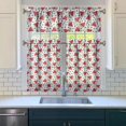 thumbnail image 3 of Kitchen Curtains 36 Inch Short - 3 Panel Set Watermelon Print, Rod Pocket Window Curtains 100% Polyester, Tropical Fruit Valance for Farmhouse, Cafe, Living Room, Bedroom, Easy Wash, 3 of 6