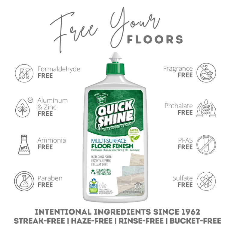 Quick Shine Multi-Surface Floor Finish, All-Purpose Polish, 27 Fl Oz photo 4