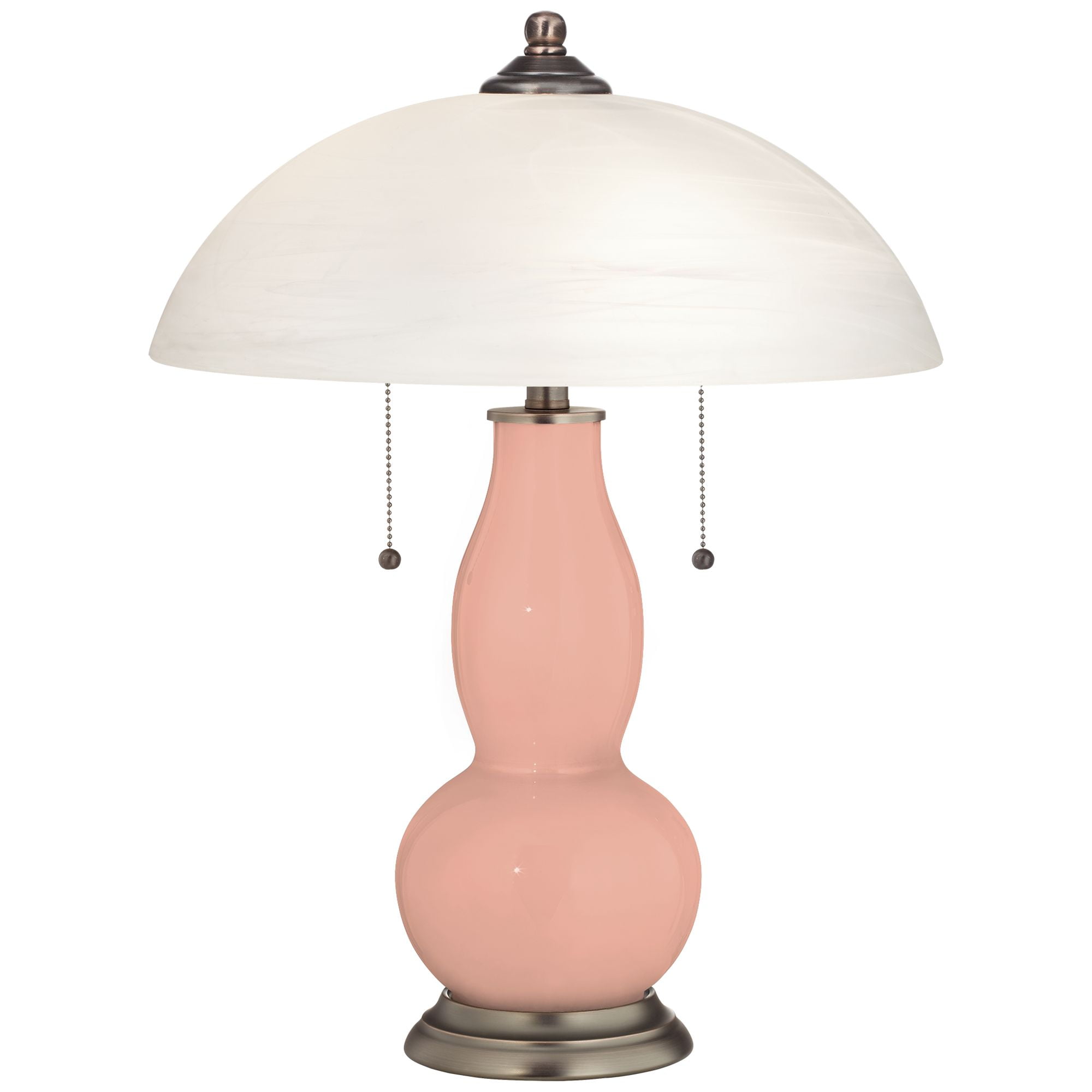 Color + Plus Mellow Coral Gourd-Shaped Table Lamp with ...