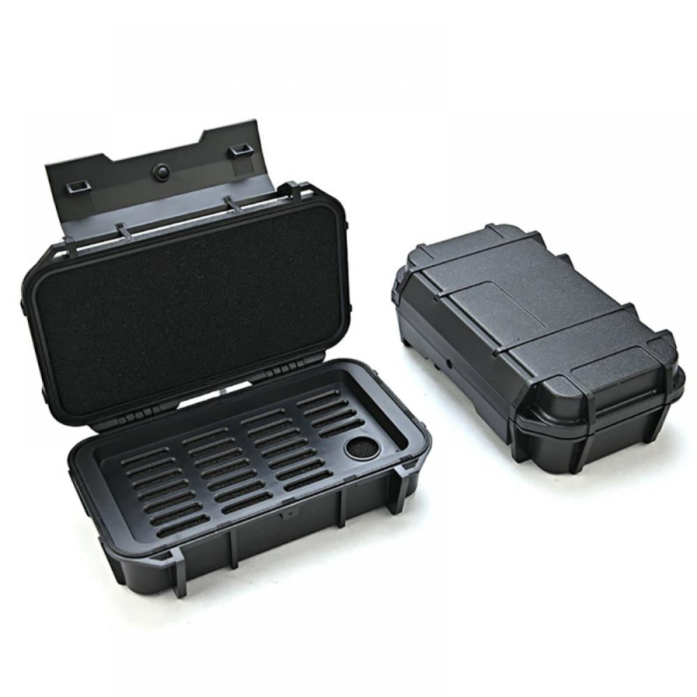 Tbest Outdoor Waterproof Shockproof Airtight Survival Box Storage Container  Case Carry Box Black Dry Storage Box replacement for Fishing Cam Hiking