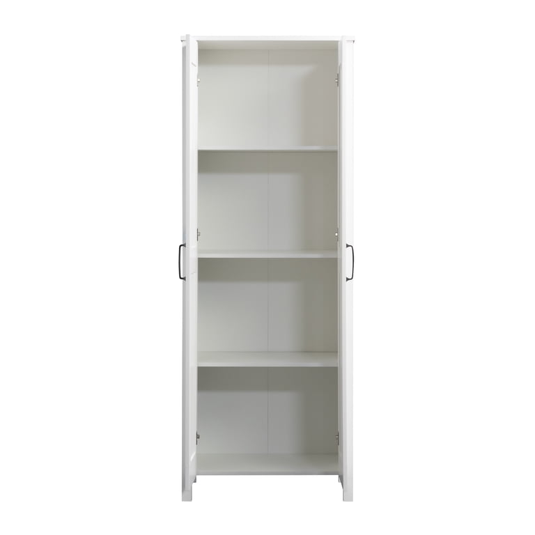 Sauder Two-Door Storage Cabinet, White Finish - Walmart.com