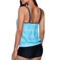 thumbnail image 1 of Gibobby Trajes de Natación para Mujer Traje de baño sin espalda con estampado de rayas nuevas y sexy para mujer(Azul,CH), 1 of 5