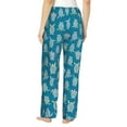 thumbnail image 3 of Naloa Sea Turtle Print Women’s Ultra-Soft Comfy Pajama Lounge Pants with Pockets & Drawstring, 3 of 8