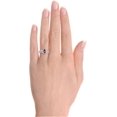 thumbnail image 3 of Anillo para mujer shaofei con gemas artificiales ovaladas y diamantes de imitación rosa rojo tamaño 7, 3 of 5