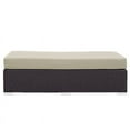 thumbnail image 4 of Modway Convene Outdoor Patio Fabric Rectangle Ottoman in Espresso Beige, 4 of 5