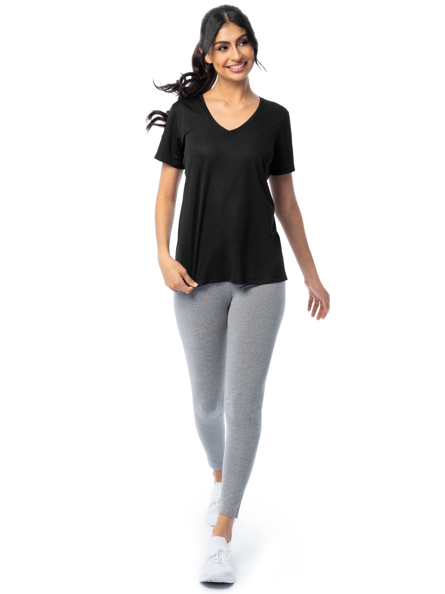 Athletic Works Women's and Women's Plus Core Active V-Neck T-Shirt, Sizes XS-4X