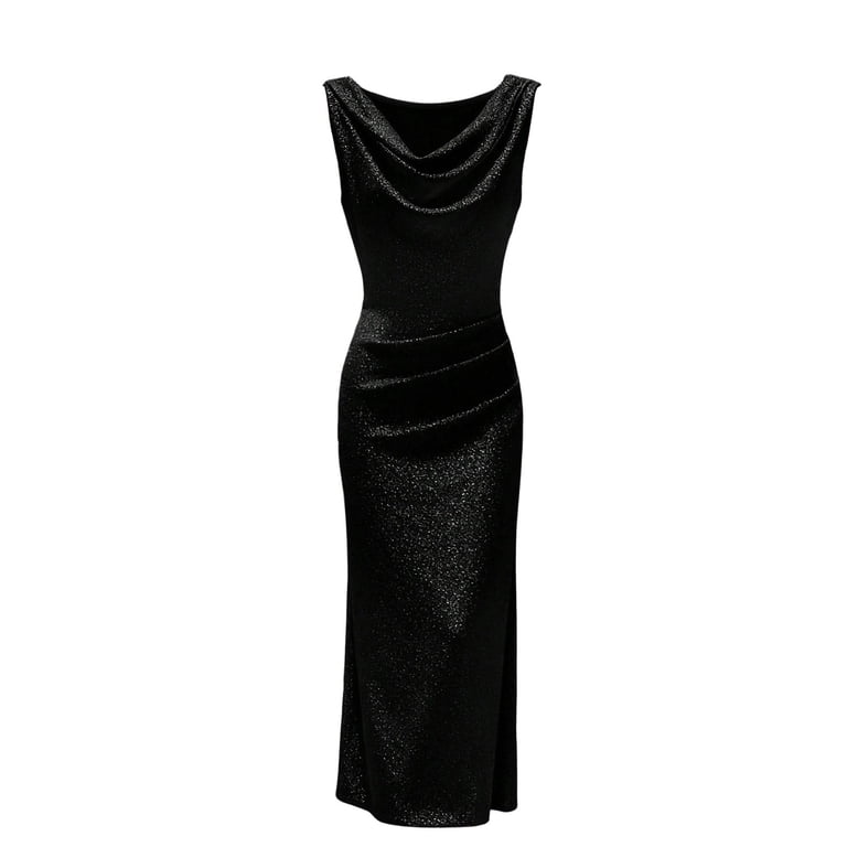 sequin cowl neck bodycon dress boohoo Women's Sequin Cowl Neck Mini Dress